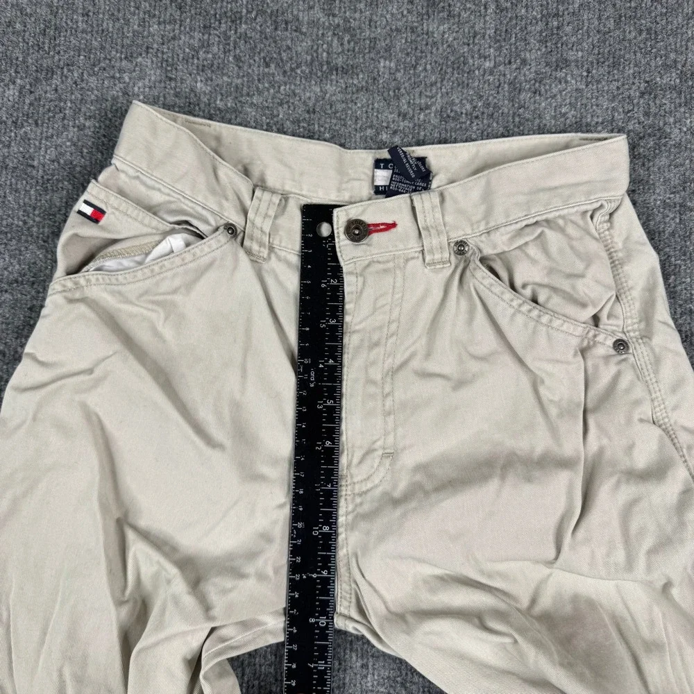 Tommy Hilfiger Carpenter Pants Boys Size 12 Beige Cotton Relaxed Fit Workwear